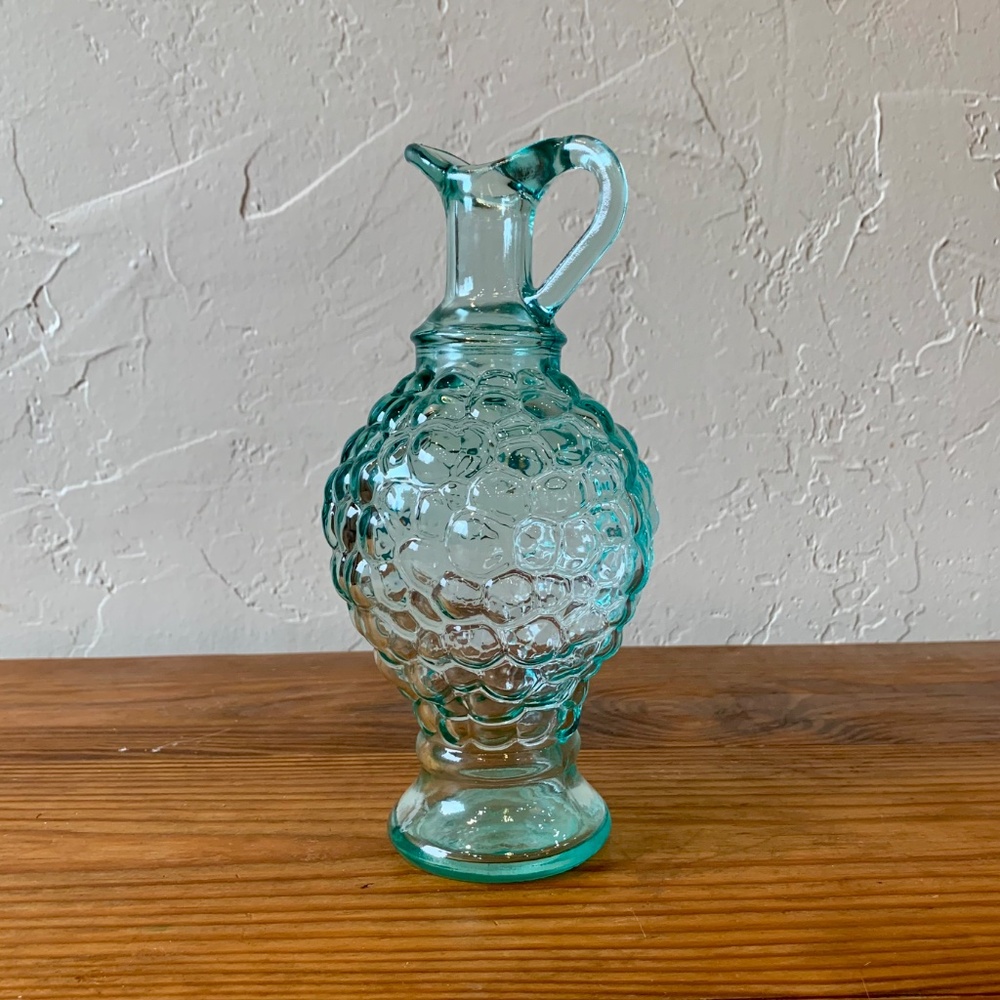 Vintage Vetreria Etrusca Seafoam Blue Hobnail Cruet | Made in Italy - Picture 7 of 16